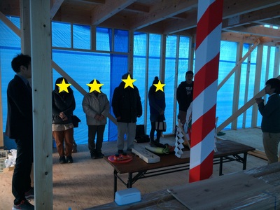 祝 上棟式 手形式 お客様と善匠がお届けする現場からの声