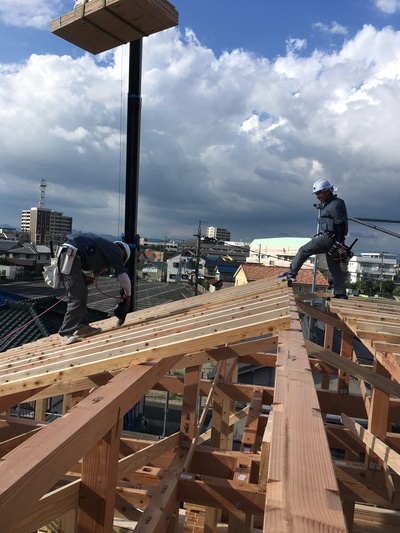 建て方 上棟式の様子 お客様と善匠がお届けする現場からの声
