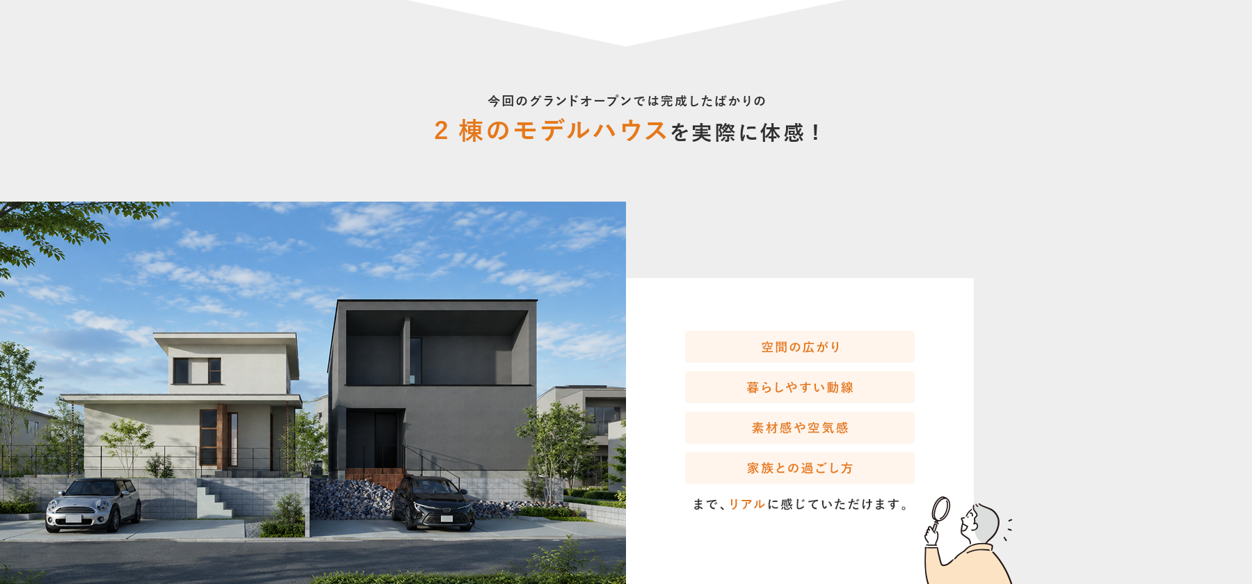 モデルハウスを実際に体感