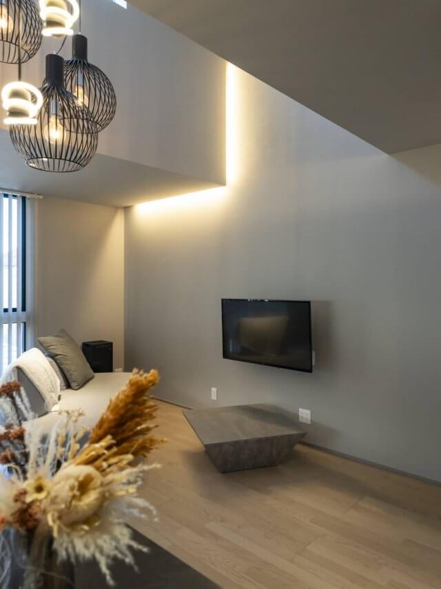 #154 本格防音ドラム室とモノトーンが融合する住まい。